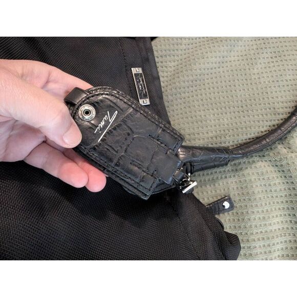 Tumi Black Jackson Nylon Leather Women's Top Handle Shoulder Bag - Picture 2 of 9